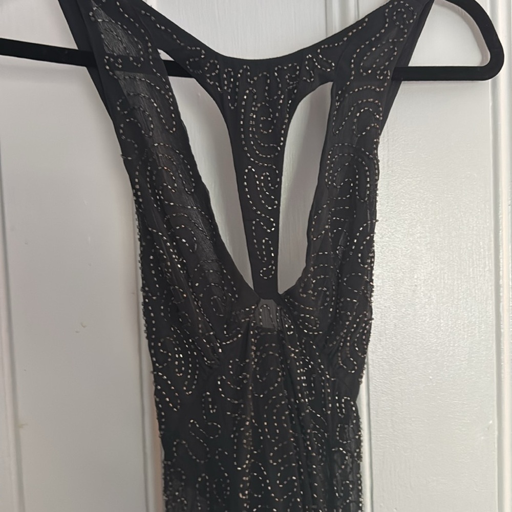 Free People Black Beaded Maxi Slip Dress XS - Picture 8 of 10